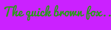Image with Font Color 2A9A17 and Background Color CB21FF